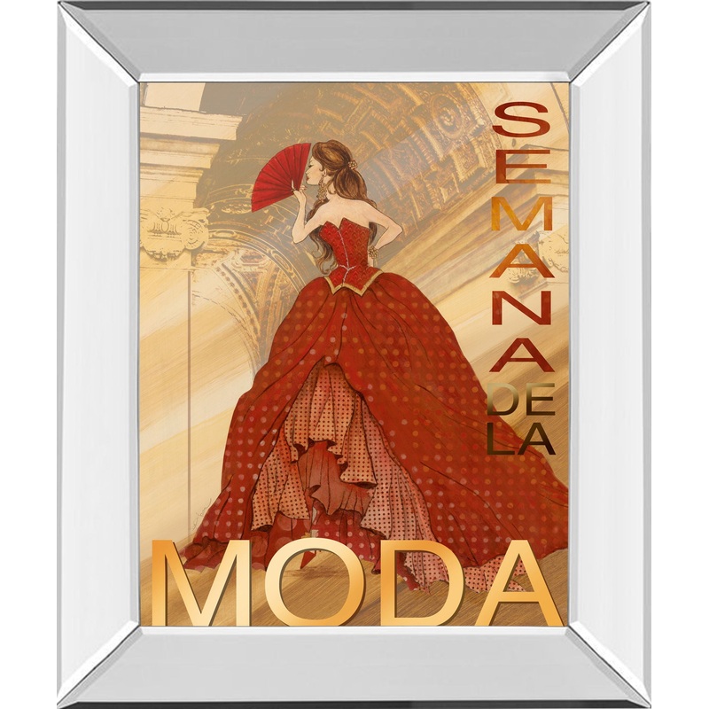 Semana De La Moda By Tava Studio – Mirror Framed Print Wall Art – Red