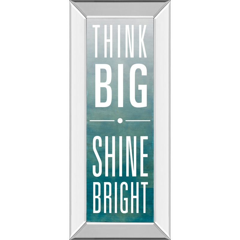 Shine By Sd Studios – Mirror Framed Print Wall Art – Blue