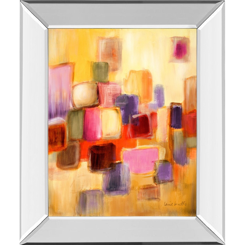 Sonata I By Lanie Loreth – Mirror Framed Print Wall Art – Yellow