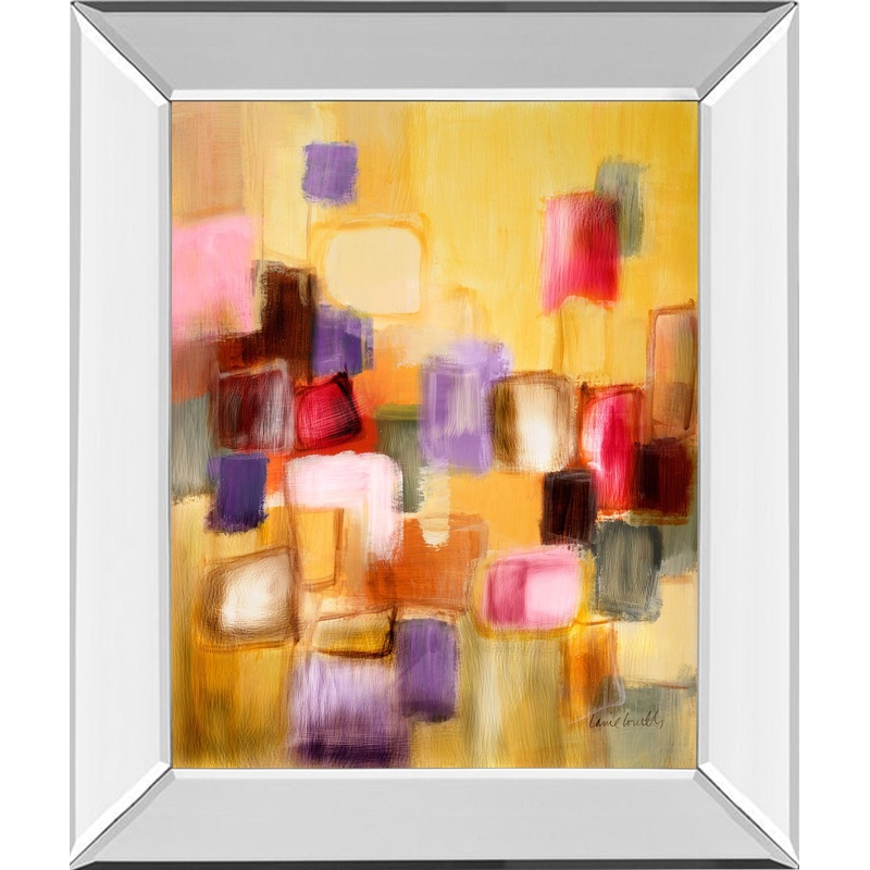 Sonata Il By Lanie Loreth – Mirror Framed Print Wall Art – Yellow