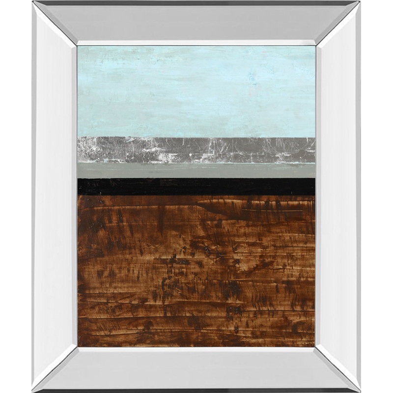Textured Light I By Natalie Avondet – Mirror Framed Print Wall Art – Dark Brown