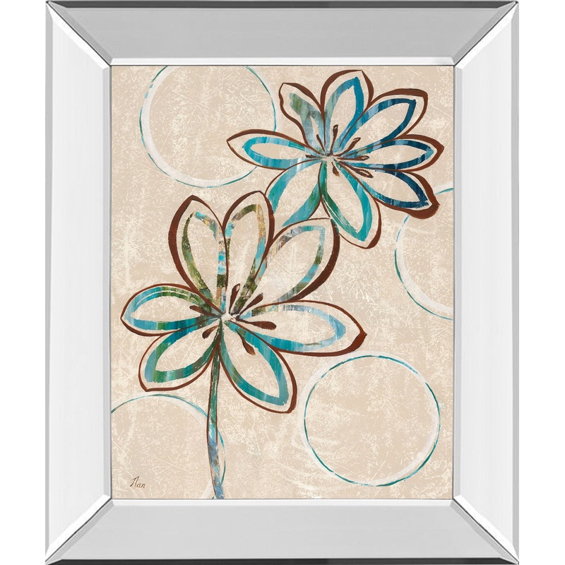 Tie Dye I By Nan – Mirror Framed Print Wall Art – Blue