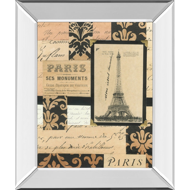 Travel Collage I By Gillian Fullard Mirror Framed Print Wall Art – Beige