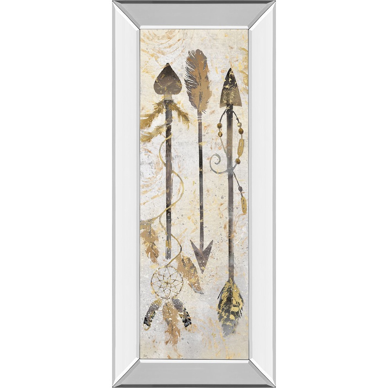 Tribal Arrows By Nan American Indian – Print Wall Art – Gold
