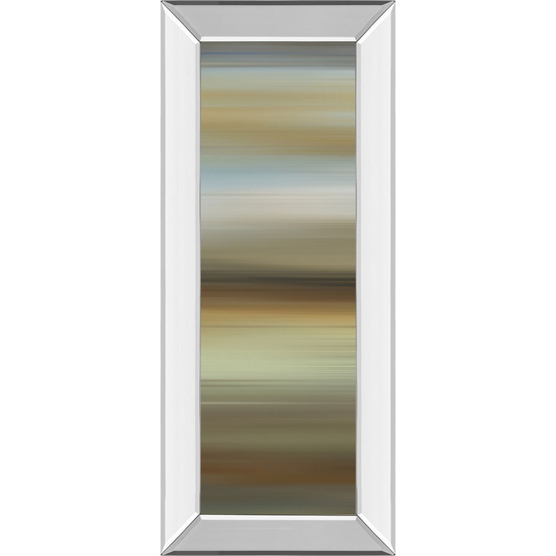 Abstract Horizon Il By James Mcmaster – Mirror Framed Print Wall Art – Dark Brown