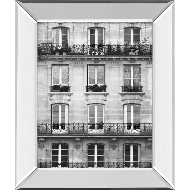 Across The Street Il By Laura Marshall – Mirror Framed Print Wall Art – White