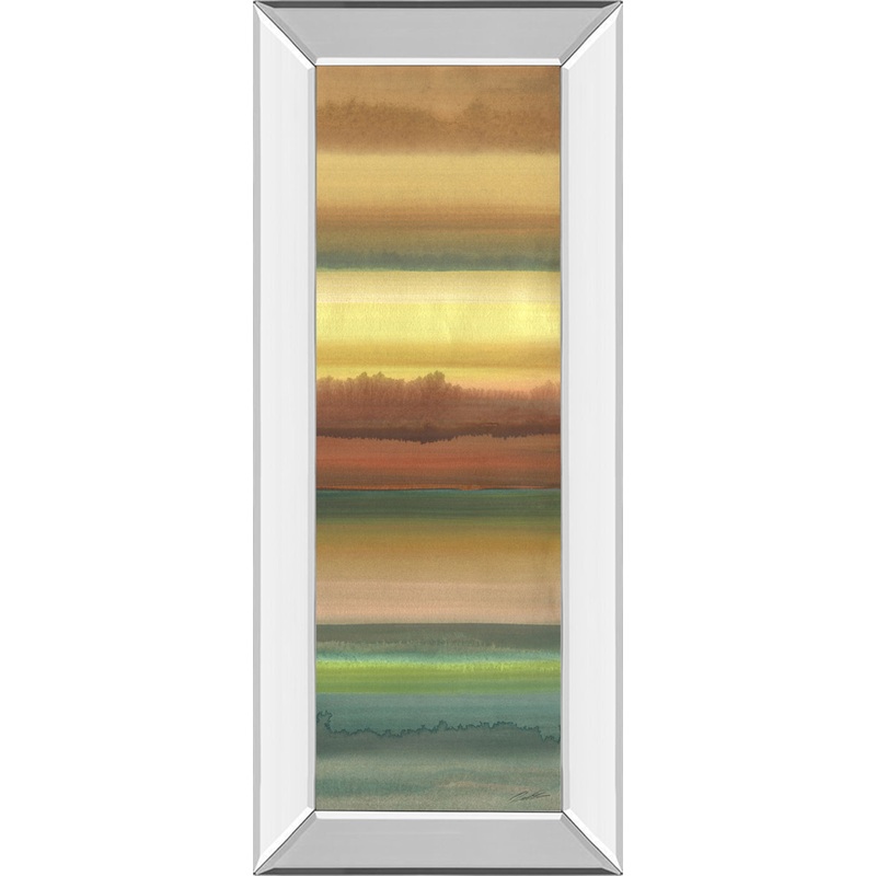 Ambient Sky Il By John Butler – Mirror Framed Print Wall Art – Dark Brown