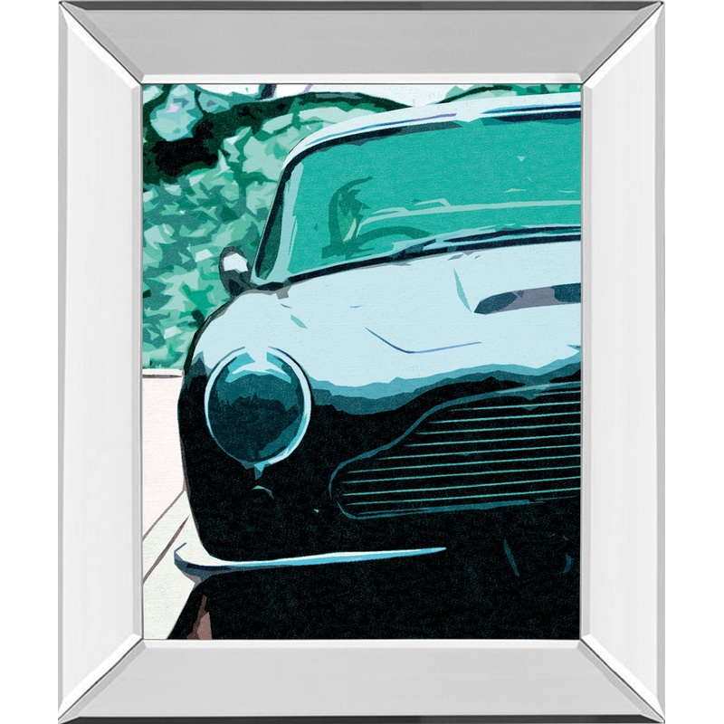 Aston Classic By Malcolm Sanders – Mirror Framed Print Wall Art – Green