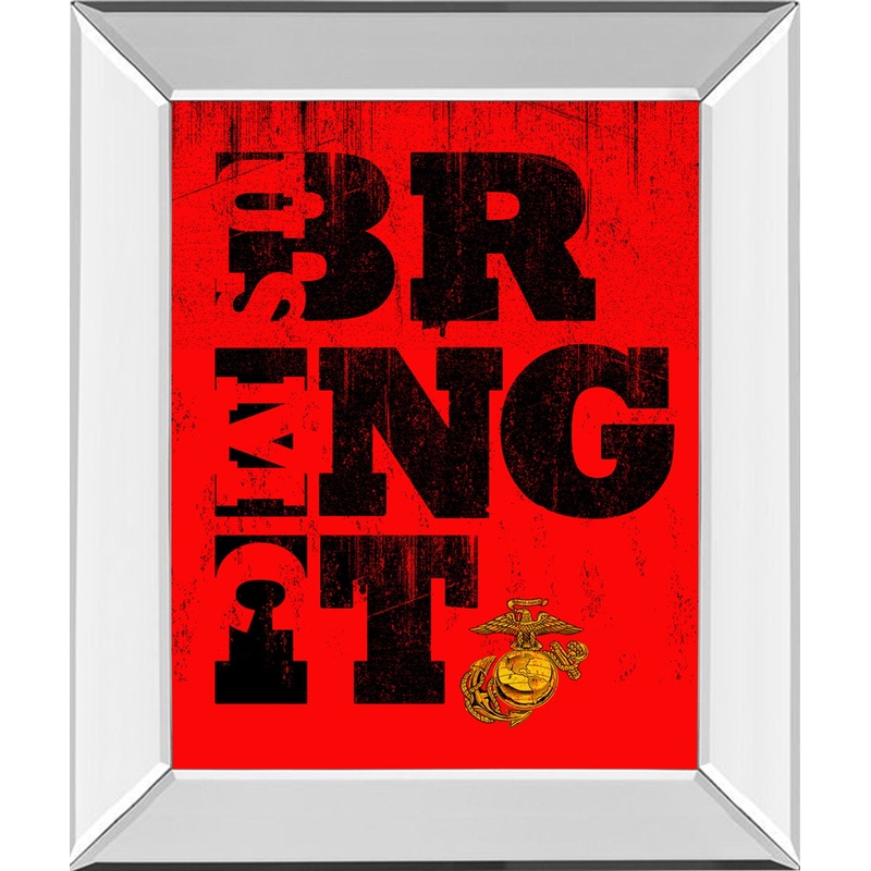 Bring It – Mirror Framed Print Wall Art – Red