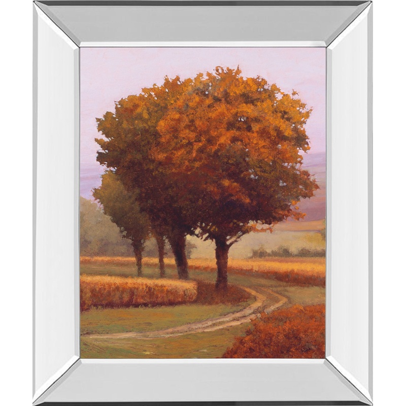 Charmony By Lovelace – Mirror Framed Print Wall Art – Orange