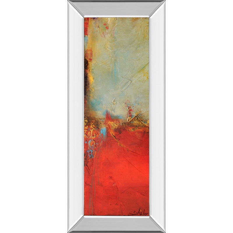 Chicago St. Rush I By Erin Ashley – Mirror Framed Print Wall Art – Red