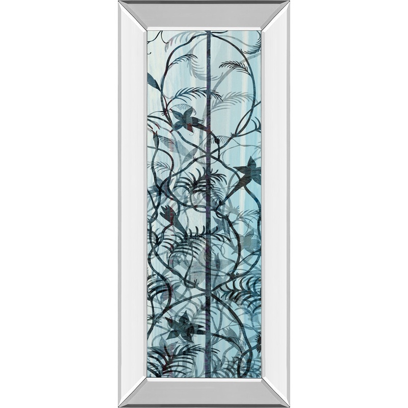Climbers Il By James Burghardt – Mirror Framed Print Wall Art – Blue