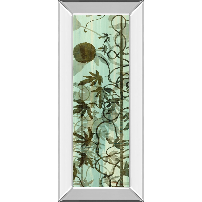 Climbers IV By James Burghardt – Mirror Framed Print Wall Art – Blue