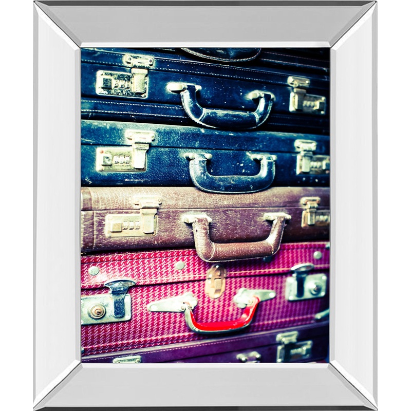 Eastern Travels 2 By Susan Bryant – Mirror Framed Print Wall Art – Blue