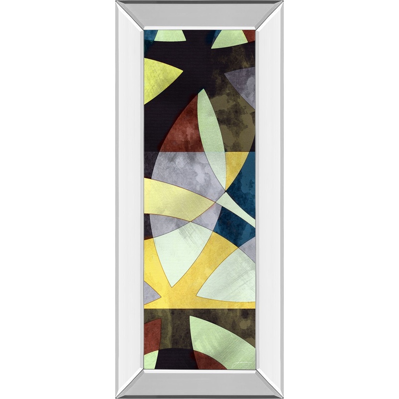 Elliptic Path I By James Burghardt – Mirror Framed Print Wall Art – Yellow