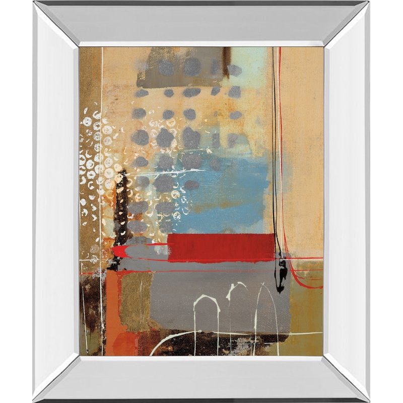Emociones I By Villarreal Santos – Mirror Framed Print Wall Art – Red