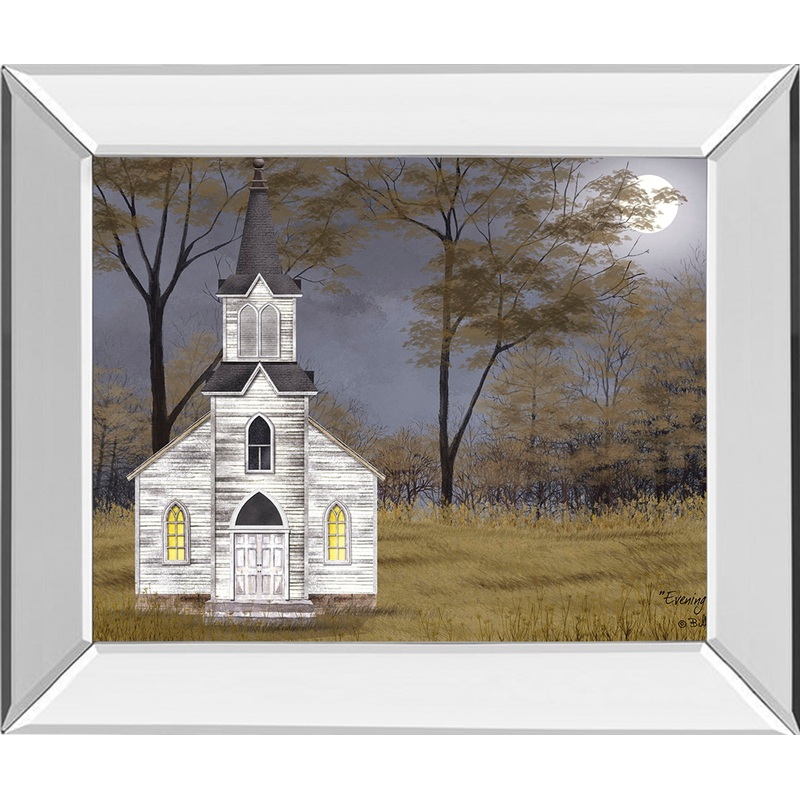 Evening Prayer By Billy Jacobs – Mirror Framed Print Wall Art – Green