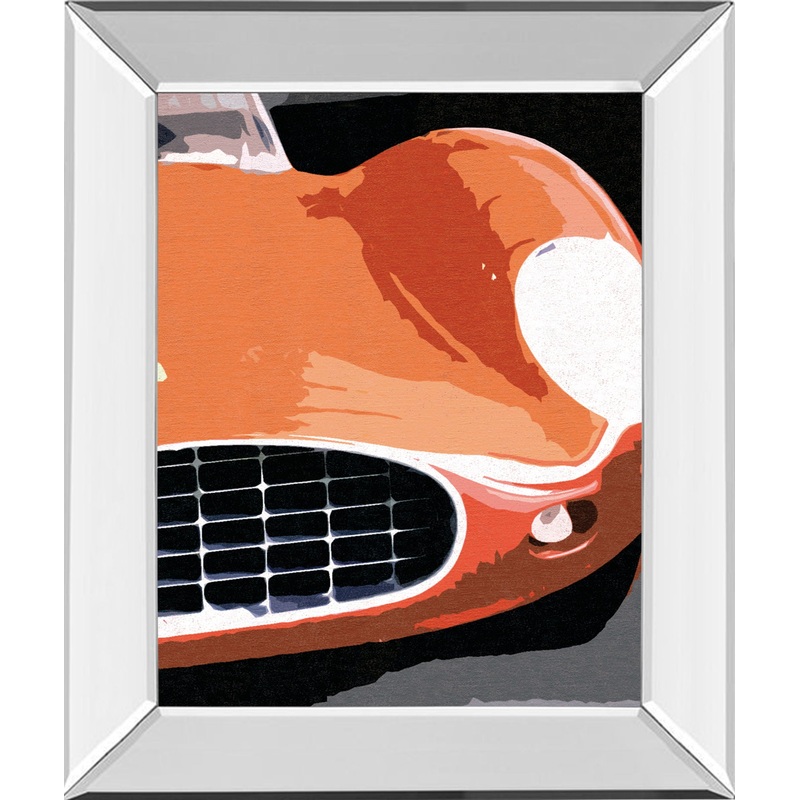 Ferrari Classic By Malcolm Sanders – Mirror Framed Print Wall Art – Red