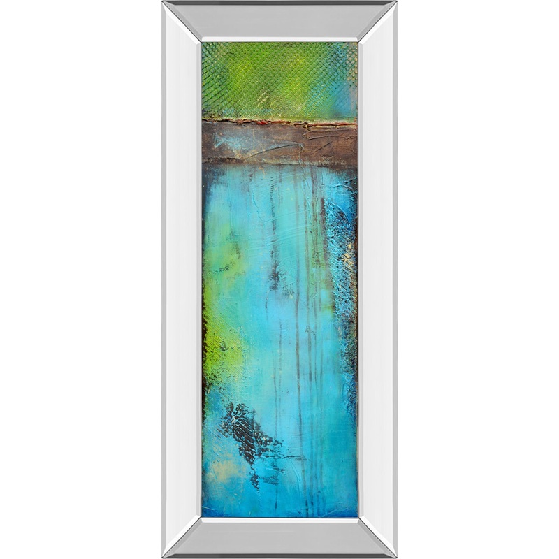 Fisher Island Il By Erin Ashley – Mirror Framed Print Wall Art – Blue