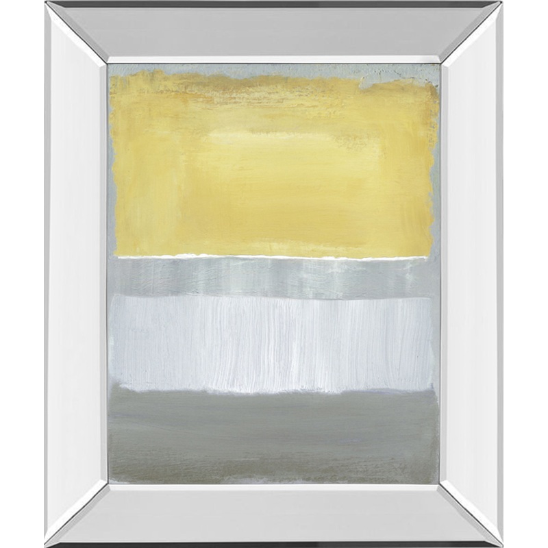 Halflight I By Caroline Gold – Mirror Framed Print Wall Art – Yellow