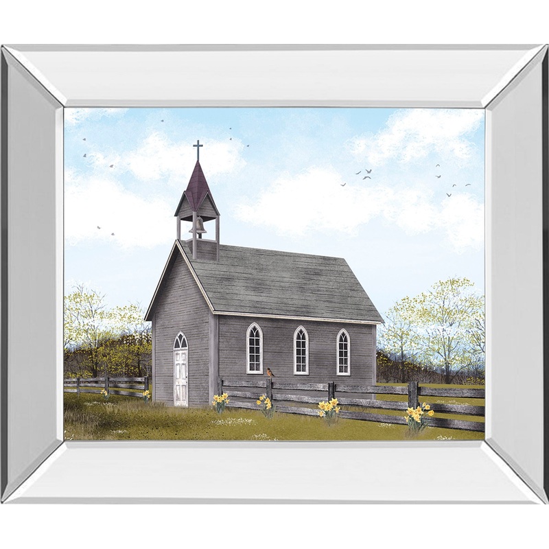 He Is Risen By Billy Jacobs – Mirror Framed Print Wall Art – Dark Gray