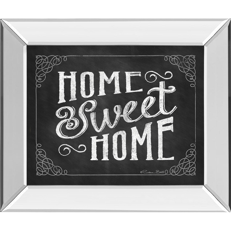 Home Sweet Home By Susan Ball – Mirror Framed Print Wall Art – White