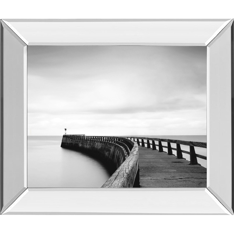 Into The Mist By Papiorek – Mirror Framed Print Wall Art – Black