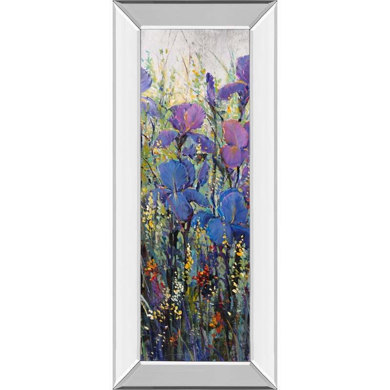 Iris Field Il By Tim Otoole – Mirror Framed Print Wall Art – Purple