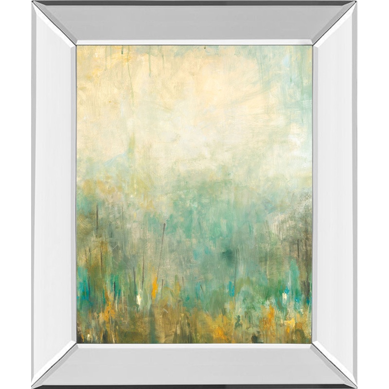 Jardin Vert By Pasion – Mirror Framed Print Wall Art – Blue