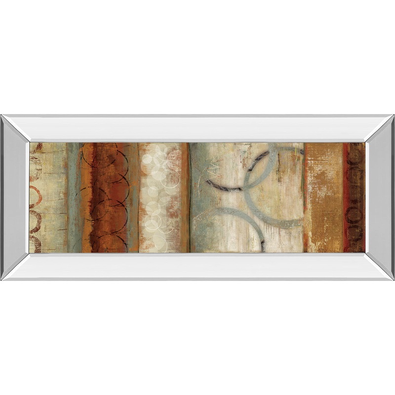 Juncture Il By Tom Reeves – Mirror Framed Print Wall Art – Dark Brown
