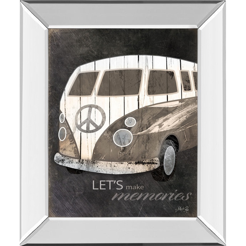 Let’s Make Memories By Marla Rae – Mirror Framed Print Wall Art – Dark Gray