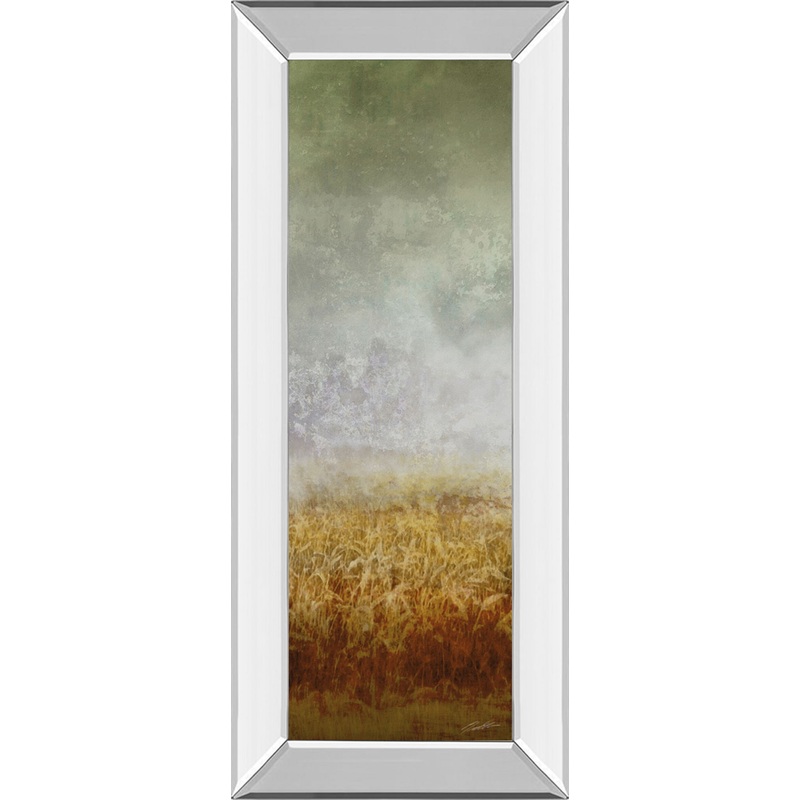 Lush Field I By John Butler – Mirror Framed Print Wall Art – Dark Gray