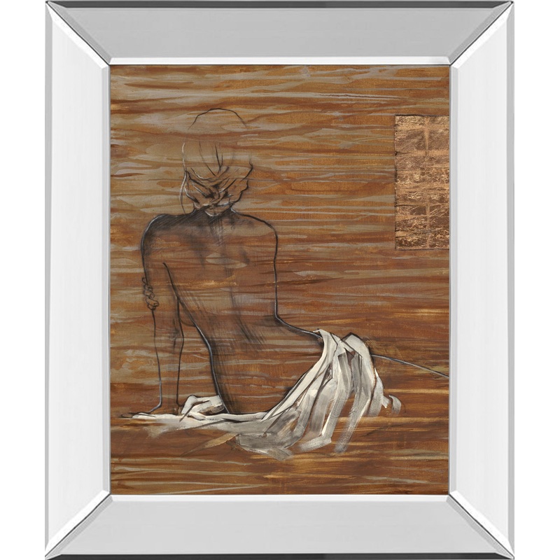 Maya By Saro – Mirror Framed Print Wall Art – Dark Brown