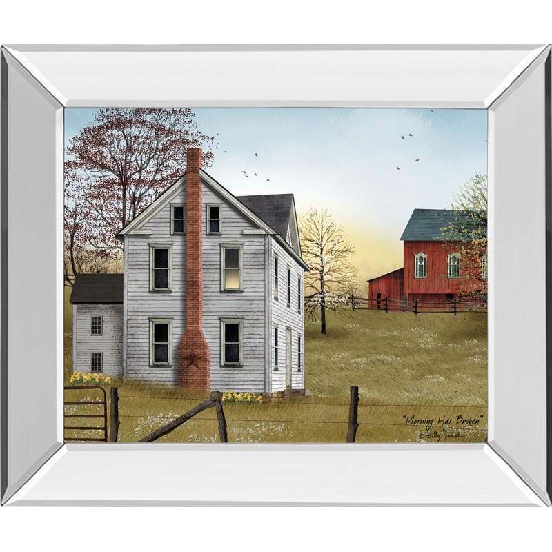 Morning Has Broken By Billy Jacobs – Mirror Framed Print Wall Art – Green