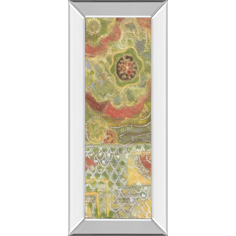 Moroccan Whimsy I By Karen Deans – Mirror Framed Print Wall Art – Red