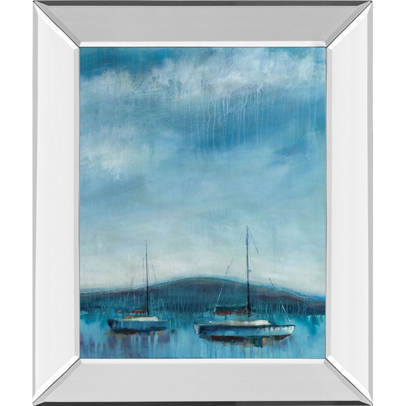 Nauticus By D’aguiar – Mirror Framed Print Wall Art – Blue