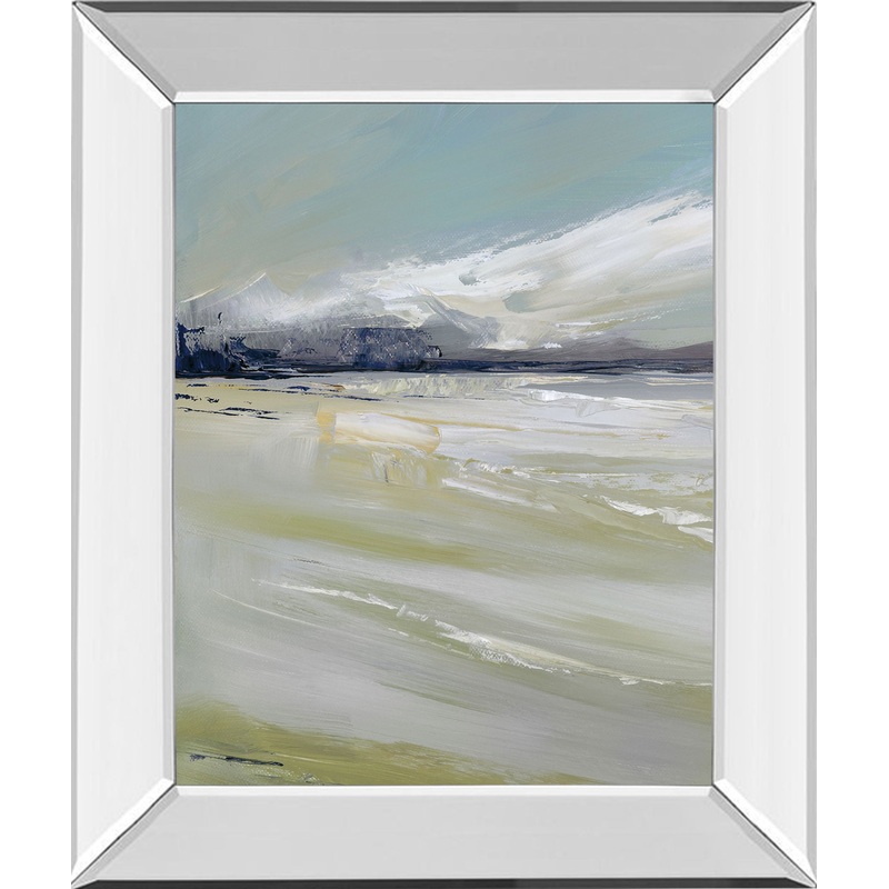New Beginning By Fournier – Mirror Framed Print Wall Art – Blue