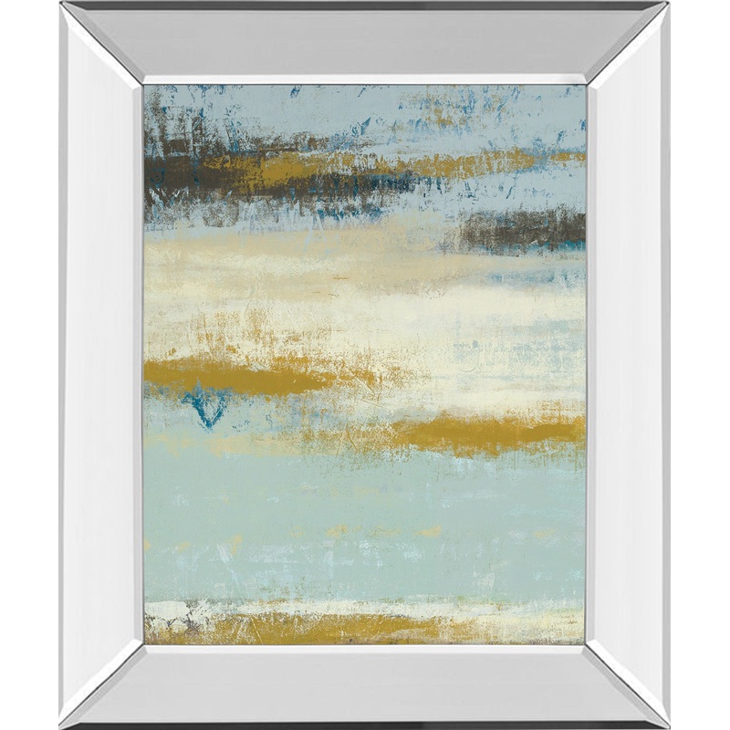 Ocean View By Vindedzis – Mirror Framed Print Wall Art – Blue