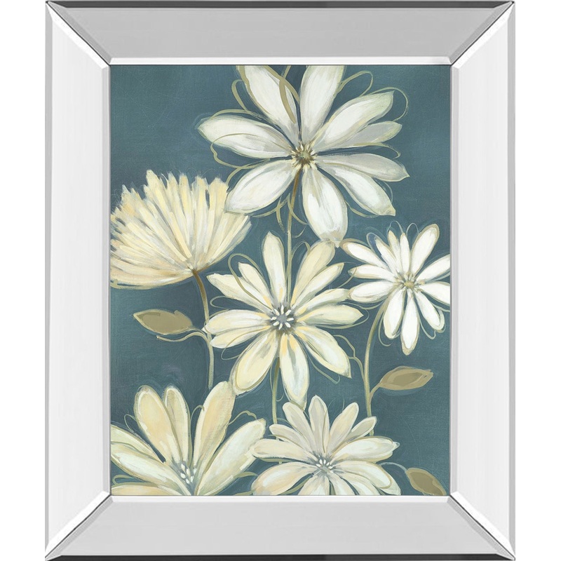 Opposites Attract I By Maria – Mirror Framed Print Wall Art – White