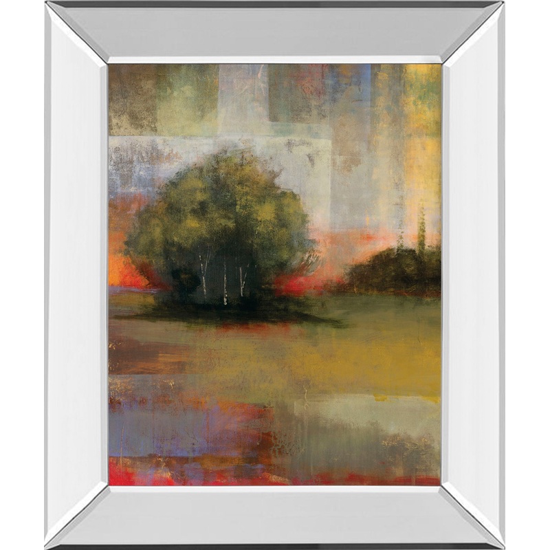 Radiance I By Williams – Mirror Framed Print Wall Art – Green