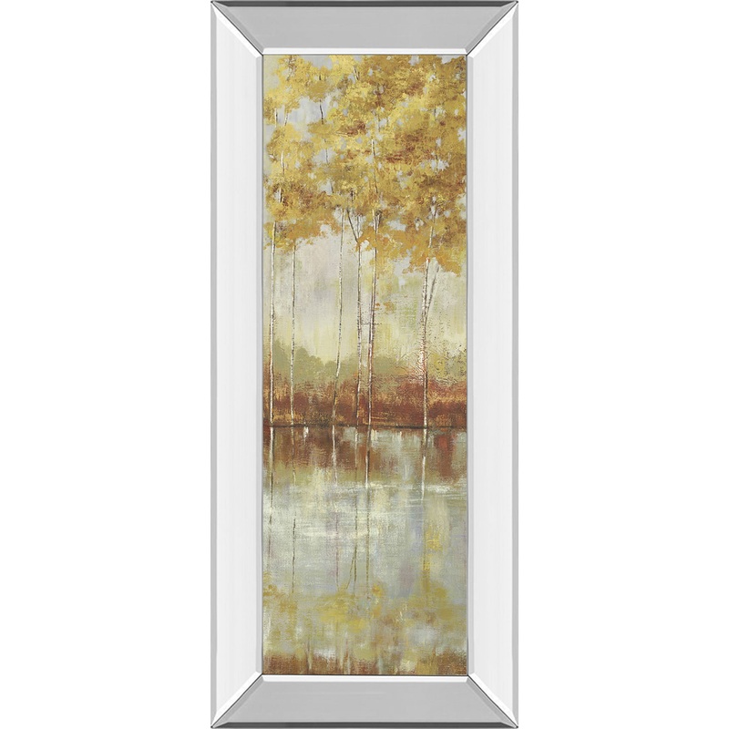 Reflections I By Allison Pearce – Mirror Framed Print Wall Art – Yellow