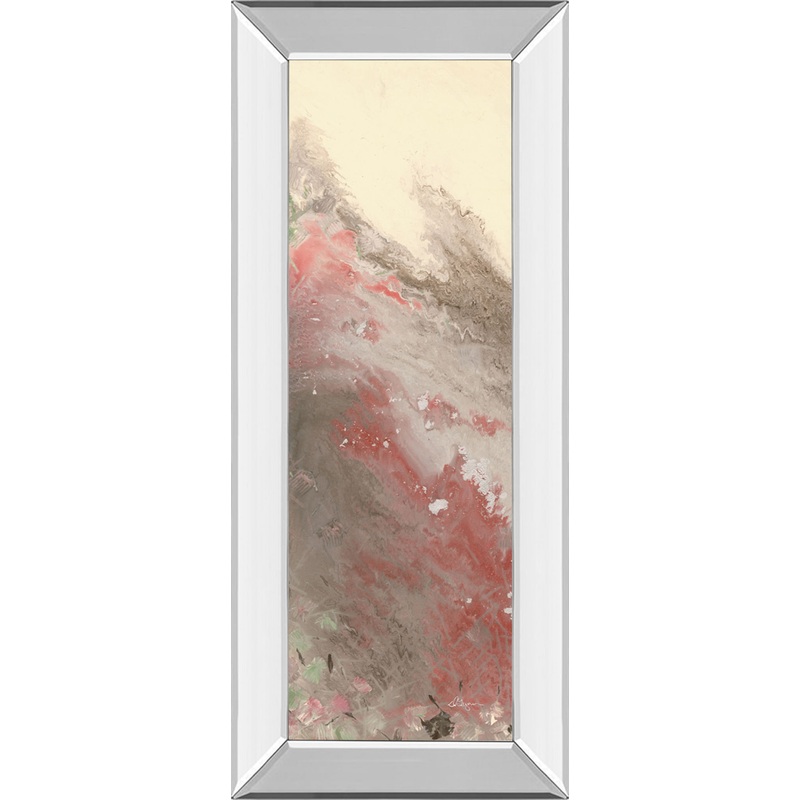 Sang Froid I By Dlynn Roll – Mirror Framed Print Wall Art – Beige