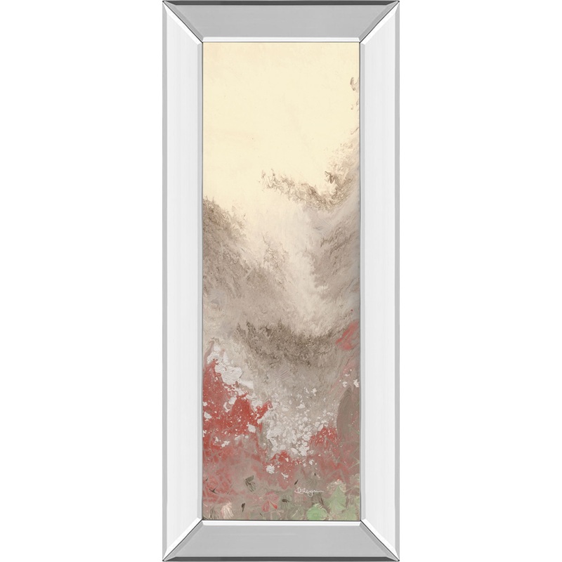 Sang Froid Il By Dlynn Roll – Mirror Framed Print Wall Art – Beige