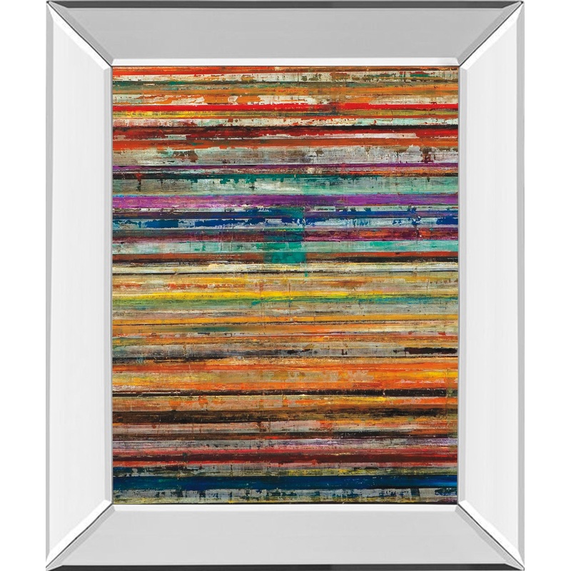 Shattered Earth By Gutierrez – Mirror Framed Print Wall Art – Orange