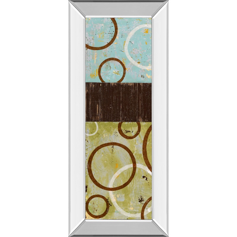 Sun Flower I By Natalie Avondet – Mirror Framed Print Wall Art – Dark Brown