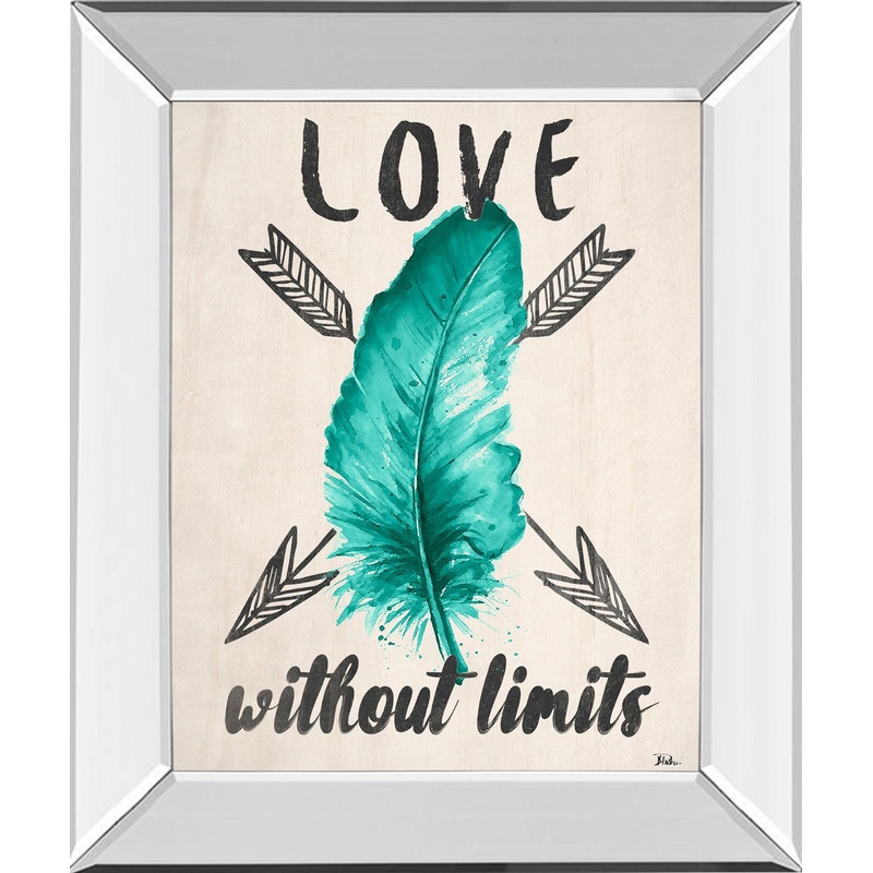 Teal Fearless Limits Il By Patricia Pinto – Mirror Framed Print Wall Art – Green