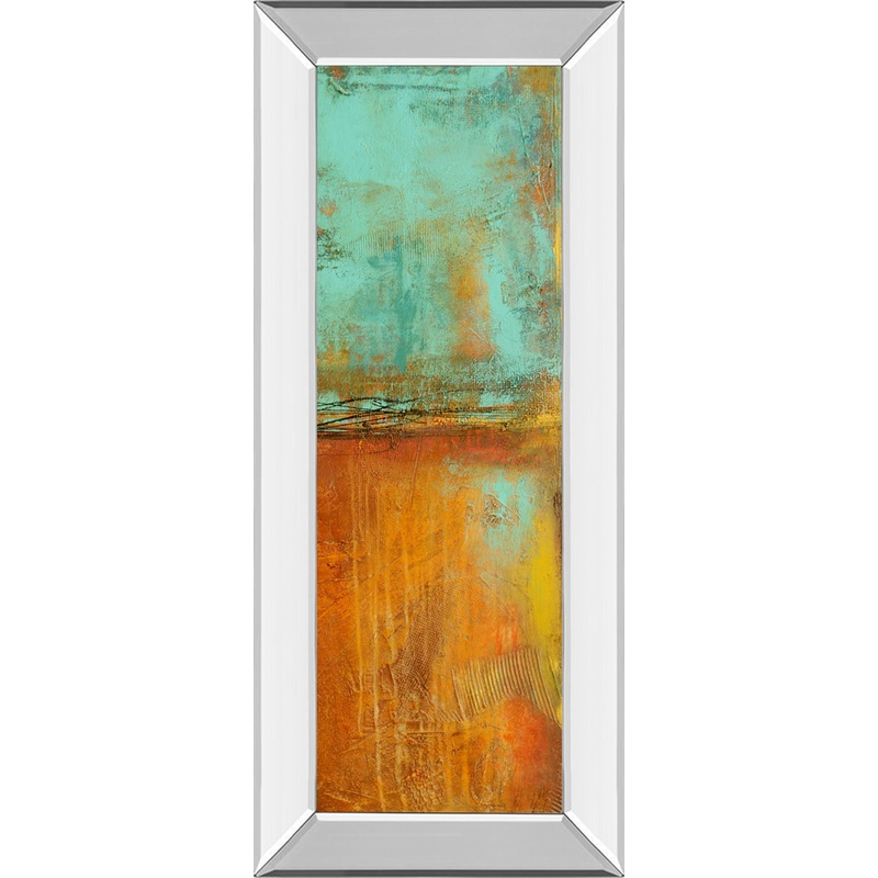 Ten City Il By Erin Ashley – Mirror Framed Print Wall Art – Orange