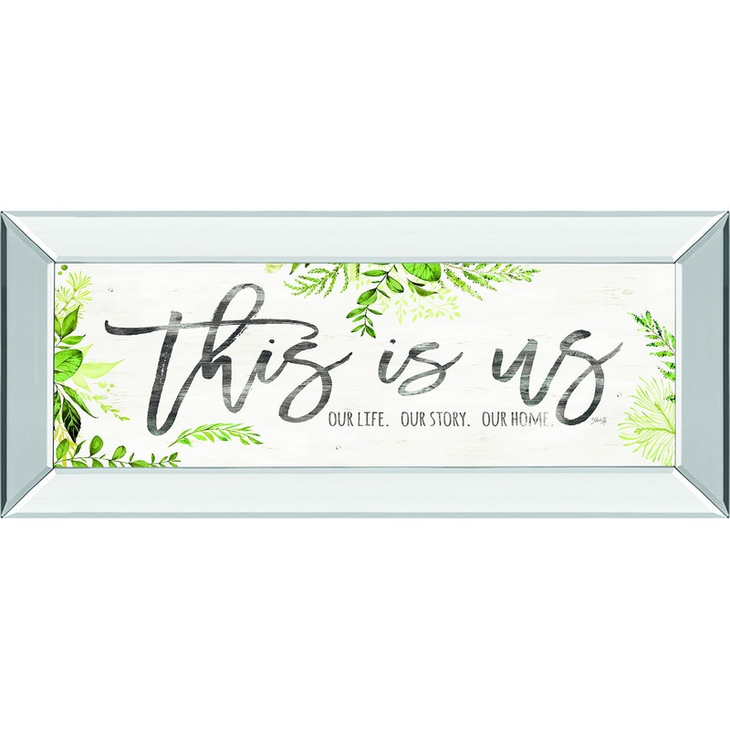 This Is Us By Marla Rae – Mirror Framed Print Wall Art – Green