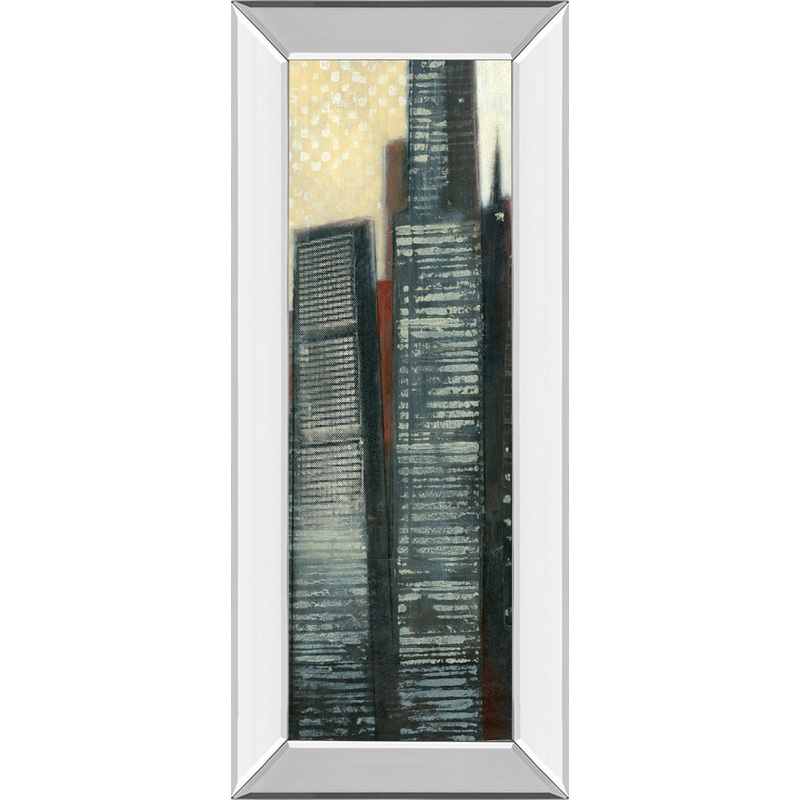 Urban Landscape IV By Norman Wyatt – Mirror Framed Print Wall Artt – Dark Gray