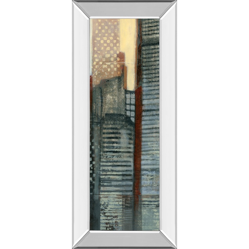 Urban Landscape V By Norman Wyatt – Mirror Framed Print Wall Artt – Dark Gray